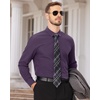 image:imageMens Dress Shirts Long Sleeve Wrinkle Free Business Button Down ShirtPurple
