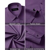 image:imageMens Dress Shirts Long Sleeve Wrinkle Free Business Button Down ShirtPurple