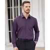 image:imageMens Dress Shirts Long Sleeve Wrinkle Free Business Button Down ShirtPurple
