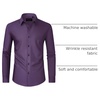 image:imageMens Dress Shirts Long Sleeve Wrinkle Free Business Button Down ShirtPurple