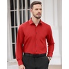 image:imageMens Dress Shirts Long Sleeve Wrinkle Free Business Button Down ShirtRed