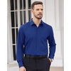 image:imageMens Dress Shirts Long Sleeve Wrinkle Free Business Button Down ShirtRoyal Blue
