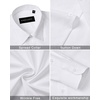 image:imageMens Dress Shirts Long Sleeve Wrinkle Free Business Button Down ShirtSolid White