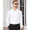 image:imageMens Dress Shirts Long Sleeve Wrinkle Free Business Button Down ShirtSolid White