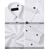 image:imageMens Dress Shirts Long Sleeve Wrinkle Free Business Button Down ShirtWhite