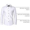 image:imageMens Dress Shirts Long Sleeve Wrinkle Free Business Button Down ShirtWhite