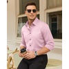 image:imageMens Dress Shirts Odor Resistant Long Sleeve Button Down Shirt StretchyLight Pink