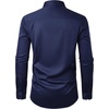 image:imageMens Dress Shirts Odor Resistant Long Sleeve Button Down Shirt StretchyNavy Blue