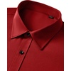 image:imageMens Dress Shirts Odor Resistant Long Sleeve Button Down Shirt StretchyRed