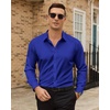 image:imageMens Dress Shirts Odor Resistant Long Sleeve Button Down Shirt StretchyRoyal Blue