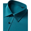 image:imageMens Dress Shirts Odor Resistant Long Sleeve Button Down Shirt StretchyTeal