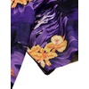 image:imageMens Hawaiian Shirt Summer Beach Casual Short Sleeve Button Down ShirtsPurple