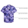 image:imageMens Hawaiian Shirt Summer Beach Casual Short Sleeve Button Down ShirtsPurple Beach