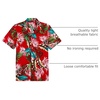 image:imageMens Hawaiian Shirt Summer Beach Casual Short Sleeve Button Down ShirtsRed Green