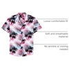 image:imageMens Hawaiian Shirt Summer Beach Casual Short Sleeve Button Down ShirtsRosy White Palm