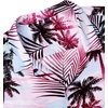 image:imageMens Hawaiian Shirt Summer Beach Casual Short Sleeve Button Down ShirtsRosy White Palm