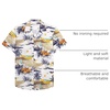 image:imageMens Hawaiian Shirt Summer Beach Casual Short Sleeve Button Down ShirtsWhite Yellow Beach