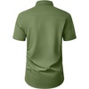 image:imageMens Short Sleeve Dress Shirt Wrinkle Free Button Down Shirt with PocketArmy Green