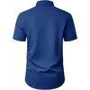 image:imageMens Short Sleeve Dress Shirt Wrinkle Free Button Down Shirt with PocketBlue