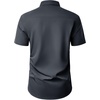 image:imageMens Short Sleeve Dress Shirt Wrinkle Free Button Down Shirt with PocketDark Grey