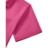 image:imageMens Short Sleeve Dress Shirt Wrinkle Free Button Down Shirt with PocketHot Pink