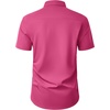 image:imageMens Short Sleeve Dress Shirt Wrinkle Free Button Down Shirt with PocketHot Pink