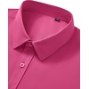 image:imageMens Short Sleeve Dress Shirt Wrinkle Free Button Down Shirt with PocketHot Pink