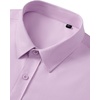 image:imageMens Short Sleeve Dress Shirt Wrinkle Free Button Down Shirt with PocketLavender