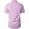 image:imageMens Short Sleeve Dress Shirt Wrinkle Free Button Down Shirt with PocketLavender