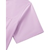 image:imageMens Short Sleeve Dress Shirt Wrinkle Free Button Down Shirt with PocketLavender
