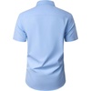 image:imageMens Short Sleeve Dress Shirt Wrinkle Free Button Down Shirt with PocketLight Blue