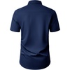 image:imageMens Short Sleeve Dress Shirt Wrinkle Free Button Down Shirt with PocketNavy Blue