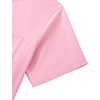 image:imageMens Short Sleeve Dress Shirt Wrinkle Free Button Down Shirt with PocketPink