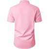 image:imageMens Short Sleeve Dress Shirt Wrinkle Free Button Down Shirt with PocketPink