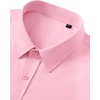 image:imageMens Short Sleeve Dress Shirt Wrinkle Free Button Down Shirt with PocketPink