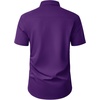 image:imageMens Short Sleeve Dress Shirt Wrinkle Free Button Down Shirt with PocketPurple