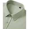 image:imageMens Short Sleeve Dress Shirt Wrinkle Free Button Down Shirt with PocketSage Green