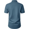 image:imageMens Short Sleeve Dress Shirt Wrinkle Free Button Down Shirt with PocketTeal