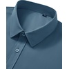 image:imageMens Short Sleeve Dress Shirt Wrinkle Free Button Down Shirt with PocketTeal