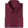 image:imageAlimens amp Gentle French Cuff Regular Fit Dress Shirts Cufflink IncludedFlexred Flame