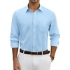 image:imageAlimens amp Gentle Mens Dress Shirts Wrinkle Free Long Sleeve Stretch Button Down Shirt for Business Casual WeddingBlue