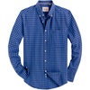 image:imageAlimens amp Gentle Mens Solid Oxford Shirt Long Sleeve Dress Shirt Work Casual Button Down Shirts with PocketPlaidblue Black