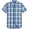 image:imageAlimens amp Gentle Plaid Mens Short Sleeve Button Down Shirts with PocketBlack Blue Plaid