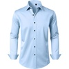 image:imageMens Dress Shirt Long Sleeve Wrinkle Free Stretch Button Down ShirtsBlue