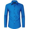 image:imageMens Dress Shirts Long Sleeve Wrinkle Free Business Button Down ShirtCobalt Blue