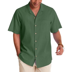 image:imageAlimens amp Gentle Mens Linen Shirts Cotton Hawaiian Shirts Short Sleeve Button Down Shirts Casual Summer Beach TopsEden
