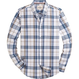 image:imageAlimens amp Gentle Mens Solid Oxford Shirt Long Sleeve Dress Shirt Work Casual Button Down Shirts with PocketChecklight Blue  White