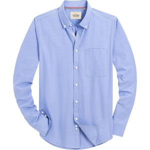 image:imageAlimens amp Gentle Mens Solid Oxford Shirt Long Sleeve Dress Shirt Work Casual Button Down Shirts with PocketClassic Blue