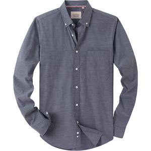 image:imageAlimens amp Gentle Mens Solid Oxford Shirt Long Sleeve Dress Shirt Work Casual Button Down Shirts with PocketGrey
