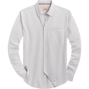 image:imageAlimens amp Gentle Mens Solid Oxford Shirt Long Sleeve Dress Shirt Work Casual Button Down Shirts with PocketKhaki Gery
